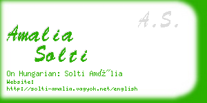 amalia solti business card